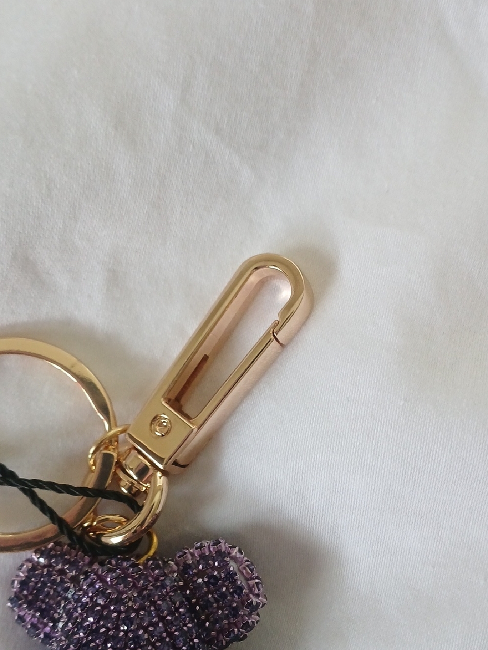 Crystal Bear Keychain Charm in Purple (Women Accessories) - Picture 3 of 6